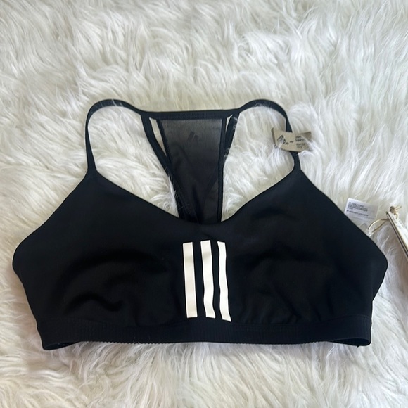 Adidas Black Sports Bra with Moisture-Wicking Fabric - Picture 1 of 10